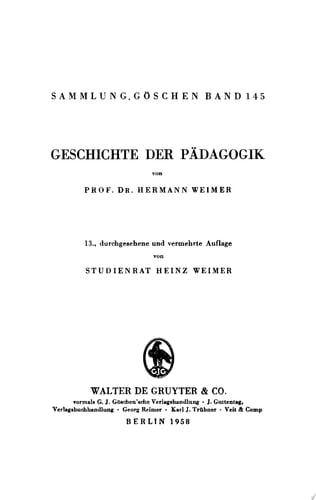 Geschichte der Pädagogik