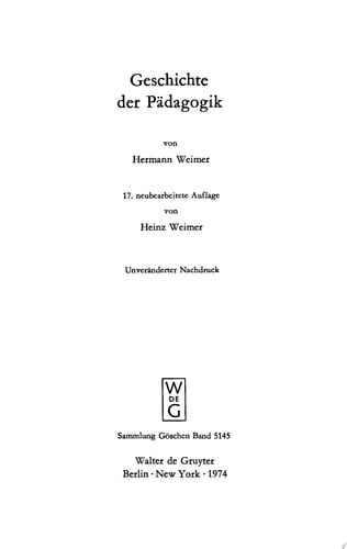 Geschichte der Pädagogik