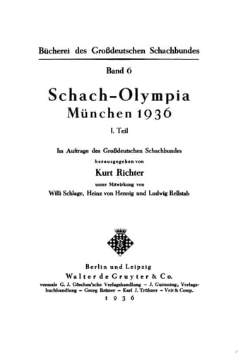 Schach-Olympia München 1936, Teil 1