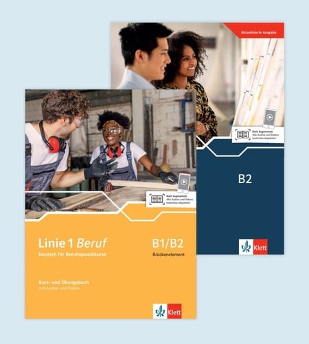 Linie 1 Beruf B1/B2 und B2 Deutsch für Berufssprachkurse. Paket aus Linie 1 Beruf B1/B2 Brückenelement und Linie 1 Beruf B2