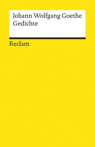 Goethe Gedichte, Reclam