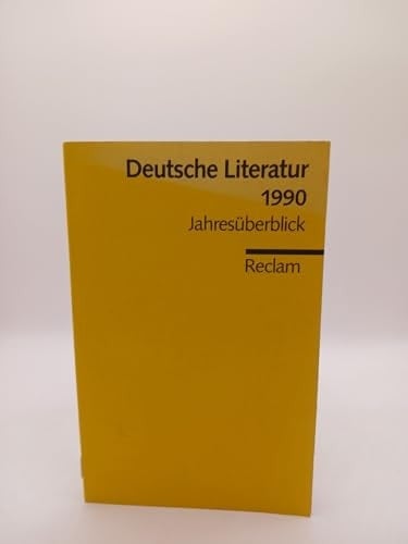 Deutsche Literatur 1990 Jahresüberblick