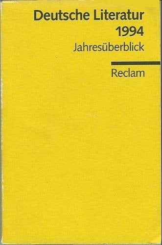 Deutsche Literatur 1994 Jahresüberblick