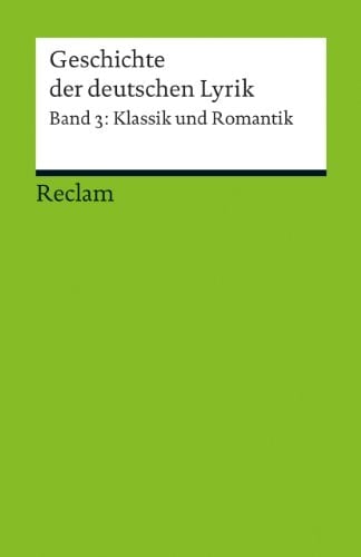 Geschichte der deutschen Lyrik