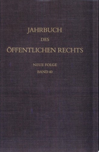 Jahrbuch des Offentlichen Rechts der Gegenwart. Neue Folge 1991/92
