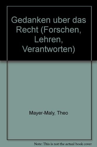 Gedanken über das Recht