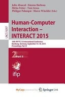 Human-Computer Interaction - INTERACT 2015 15th IFIP TC 13 International Conference, Bamberg, Germany, September 14-18, 2015, Proceedings, Part II