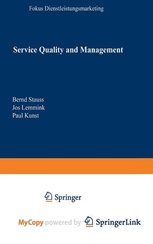 Service Quality and Management