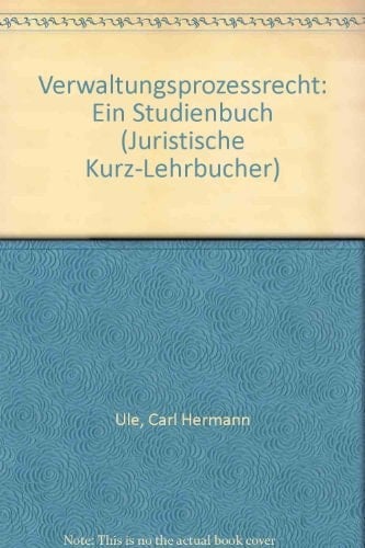 Verwaltungsprozessrecht ein Studienbuch