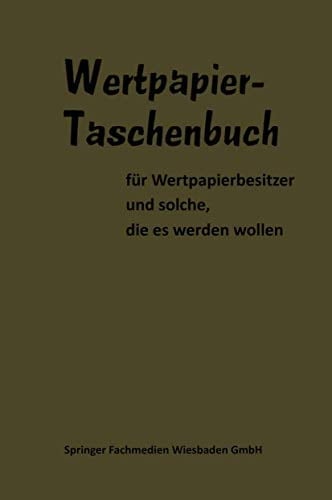 Wertpapier Taschenbuch