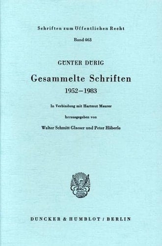 Gesammelte Schriften, 1952-1983