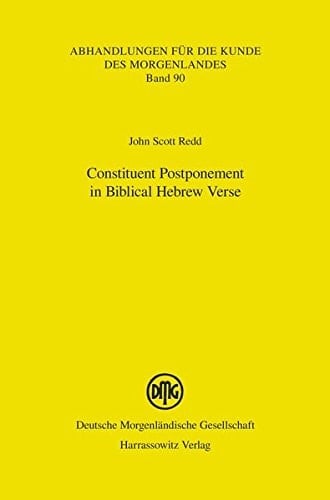 Constituent Postponement in Biblical Hebrew Verse