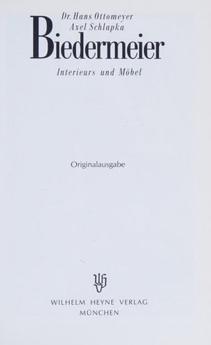 Biedermeier: Interieurs und Möbel (Heyne Ratgeber Antiquitäten)