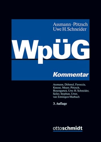 Wertpapiererwerbs- und Übernahmegesetz Kommentar