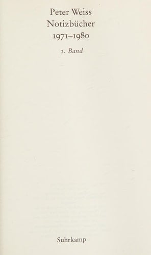 Notizbücher: 1971-1980 ( 2 Volumes) (German Edition)