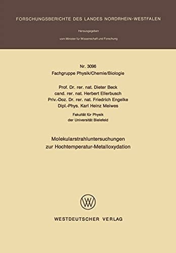 Molekularstrahluntersuchungen zur Hochtemperatur-Metalloxydation