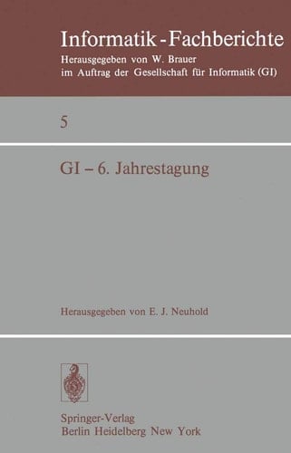 GI — 6. Jahrestagung Stuttgart, 29. Sept. – 1. Okt. 1976
