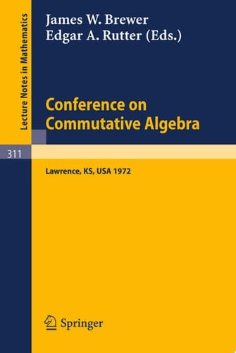 Conference on Commutative Algebra Lawrence, Kansas 1972