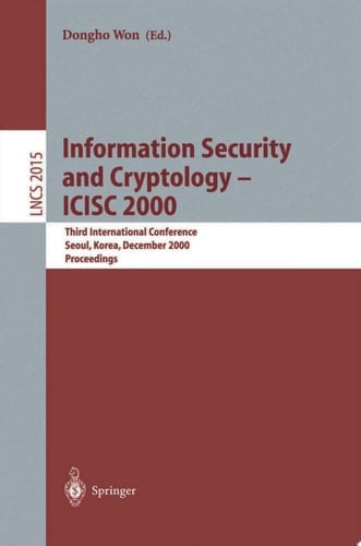 Information Security and Cryptology - ICISC 2000