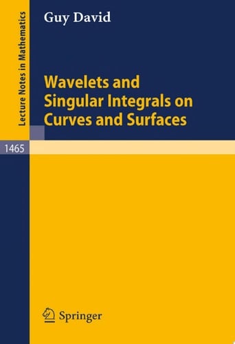 Wavelets and Singular Integrals on Curves and Surfaces