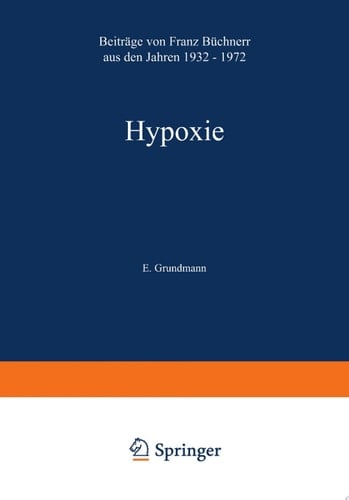 Hypoxie Beiträge aus den Jahren 1932 – 1972