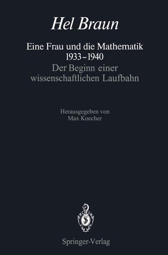 Eine Frau und die Mathematik 1933–1940 Der Beginn einer wissenschaftlichen Laufbahn
