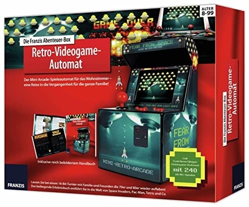Die Franzis Abenteuer-Box Retro-Videogame-Automat Die bunte Welt der Flipperautomaten entdecken: Mit einem echten Flipper und spannendem Erlebnisbuch