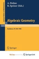 Algebraic Geometry. Sundance 1986