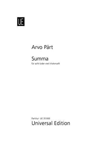 Summa : für acht (oder vier) violoncelli (1977/2010)