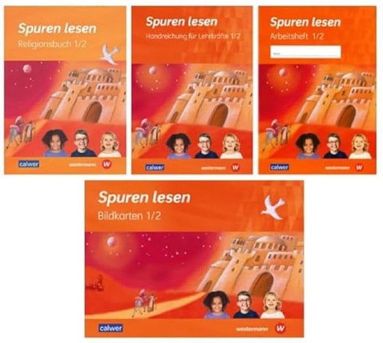 Kombi-Paket: Spuren lesen 1/2 - Ausgabe 2023 für die Grundschule Schulbuch, Arbeitsheft, Handreichung und Bildkarten 1/2