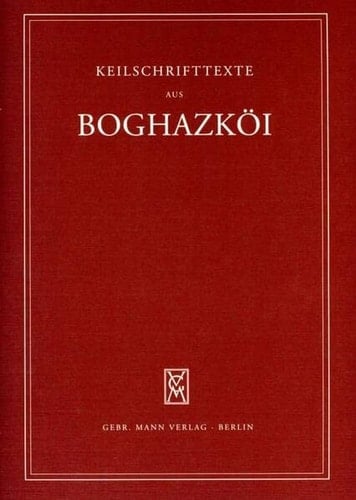 Textfunde von Büyükkale aus den Jahren 1934-1939