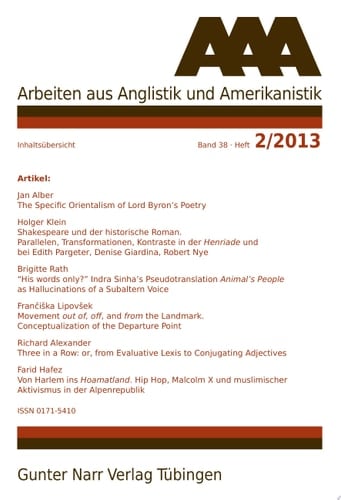 AAA Arbeiten aus Anglistik und Amerikanistik 2013
