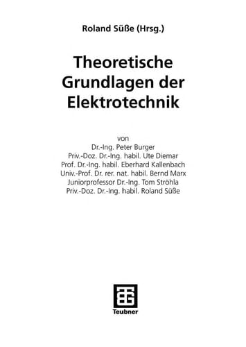 Theoretische Grundlagen der Elektrotechnik 2