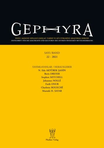 Gephyra 22, 2021 Zeitschrift Für Die Geschichte und Kulturen Des Antiken Östlichen Mittelmeerraums
