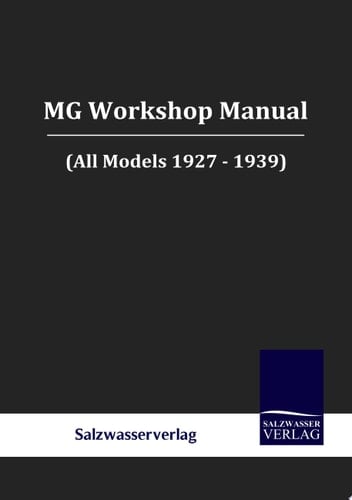 Mg Workshop Manual