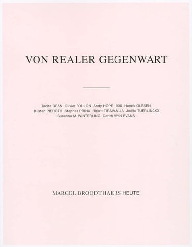 Marcel Broodthaers today