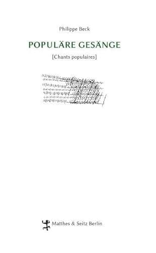 Populäre Gesänge (Chants populaires)