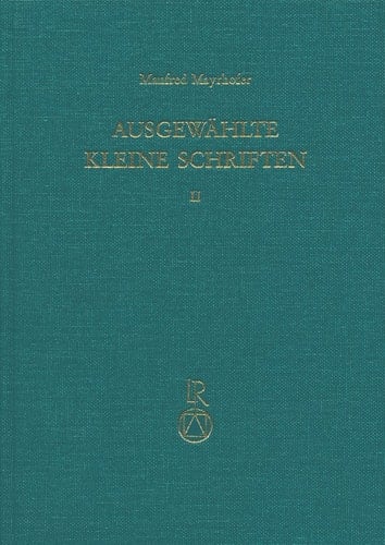 Ausgewählte kleine Schriften