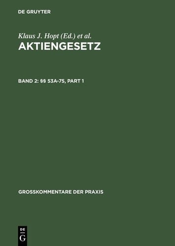 Aktiengesetz : Grosskommentar