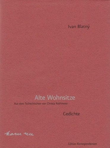 Alte Wohnsitze Gedichte