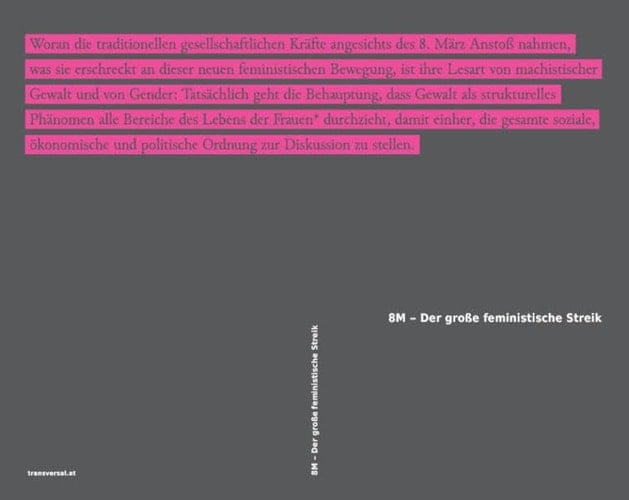 8M - der große feministische Streik Konstellationen des 8. März