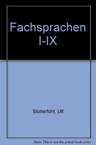 Fachsprachen I-IX (German Edition)