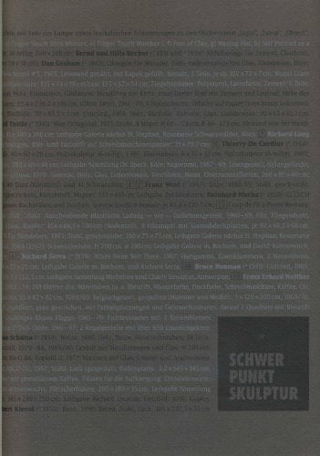 Schwerpunkt Skulptur wie Vorstellungen Form angenommen haben : Austellungsbilder seit 1969