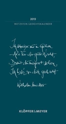 Wetzstein-Gedichtekalender 2013