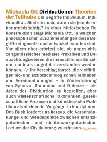 Dividuationen Theorien der Teilhabe