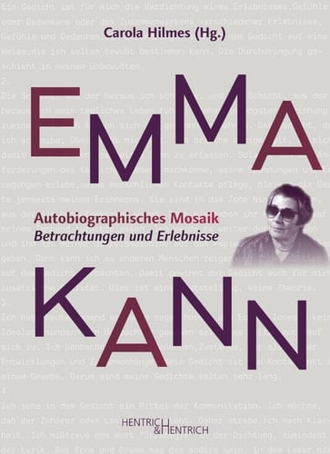 Emma Kann autobiographisches Mosaik : Betrachtungen und Erlebnisse