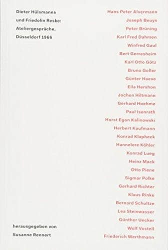 Dieter Hülsmanns und Friedolin Reske Ateliergespräche, Düsseldorf 1966