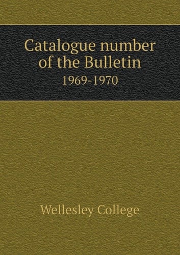 Catalogue number of the Bulletin 1969-1970