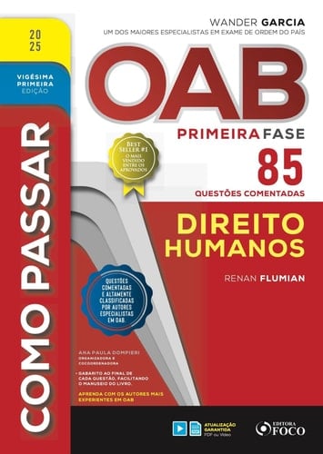 Como passar OAB primeira fase - 85 questões comentadas - Direitos humanos