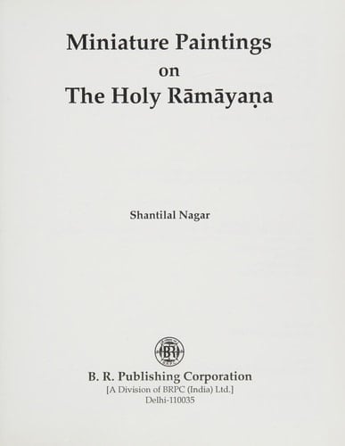 Miniature Paintings on the Holy Rāmāyaṇa